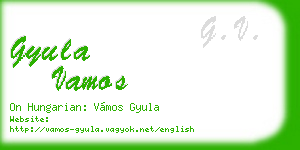 gyula vamos business card